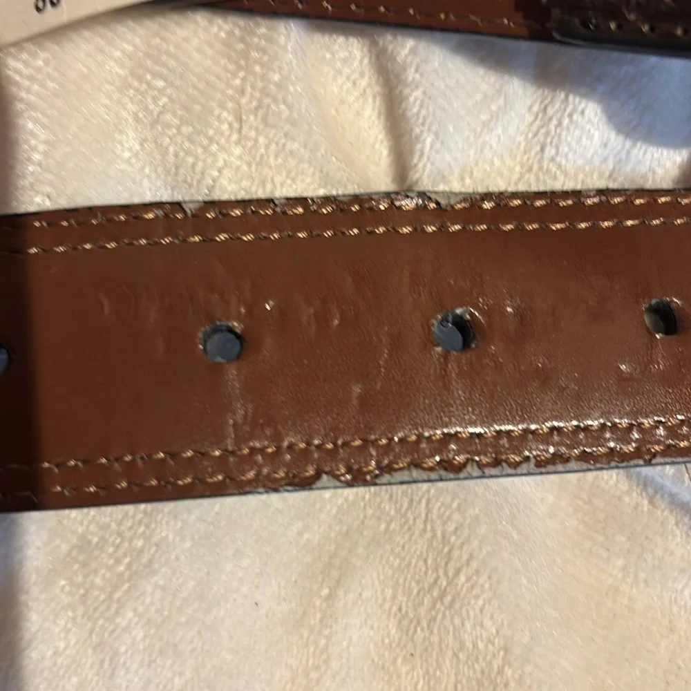 MENS BROWN LEATHER BELT….PRELOVED GOOD CONDITION NO BRAND SILVER BUCKLE